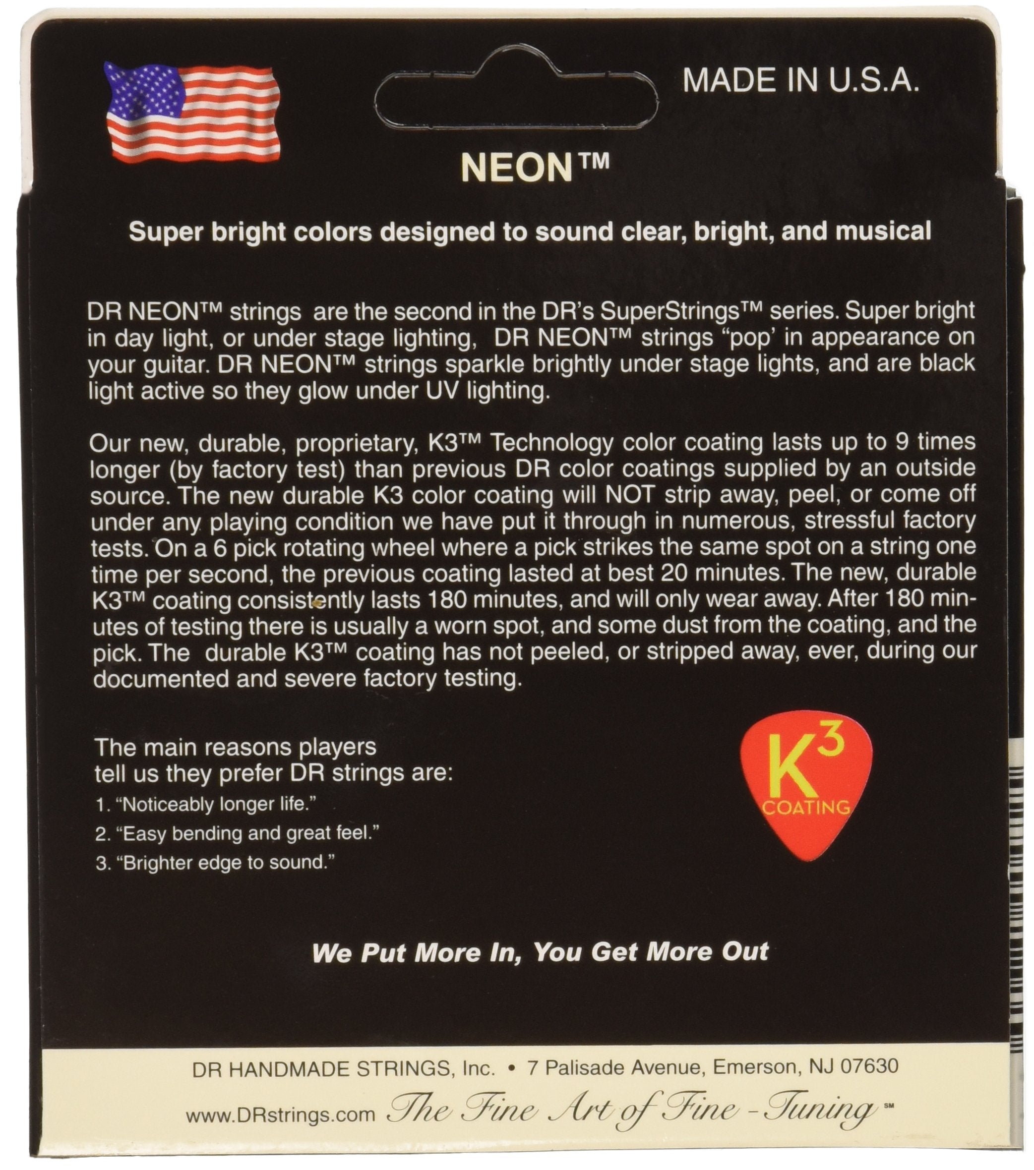 Dr Strings Hi Def Neon Electric Guitar Strings (Nwe 9)